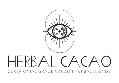 Herbal Cacao golden logo with transparent background