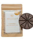 Herbal Cacao packaging with a cacao product on a transparent background