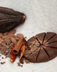 Ceremonial cacao Signature Blend bar by Herbal Cacao with cinnamon and cayenne pepper