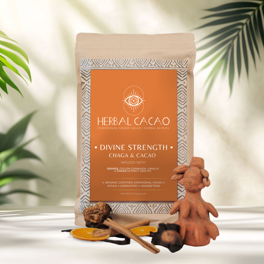 Chaga &amp; Ceremonial Cacao | Divine Strength | 500gram