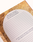 Aphrodite’s_Pasión_Journal with a self-reflection question on a white background