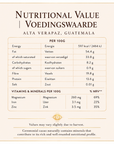 Nutritional Value Herbal Cacao Alta Verapaz