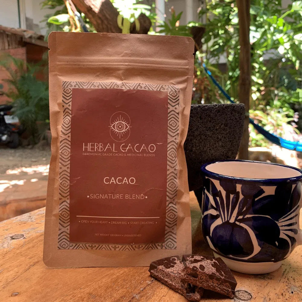 Unsweetened herbal cacao